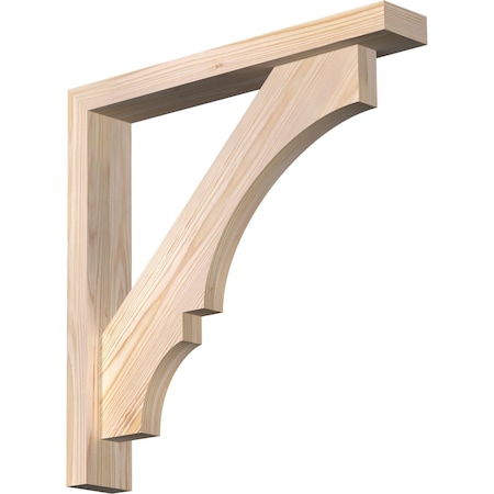 Balboa Block Smooth Bracket W/ Offset Brace, Douglas Fir, 3 1/2W X 22D X 22H